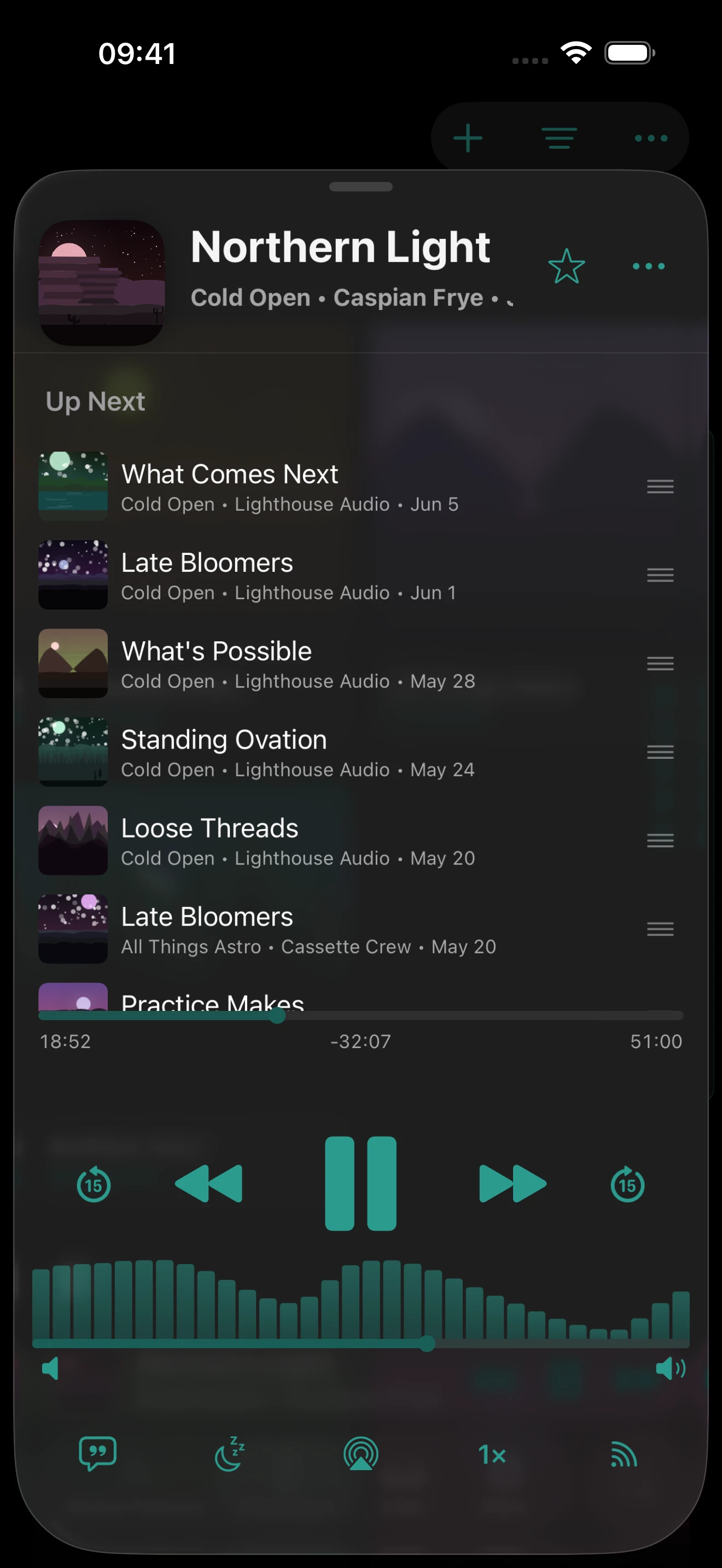 GilloCast Up Next podcast queue