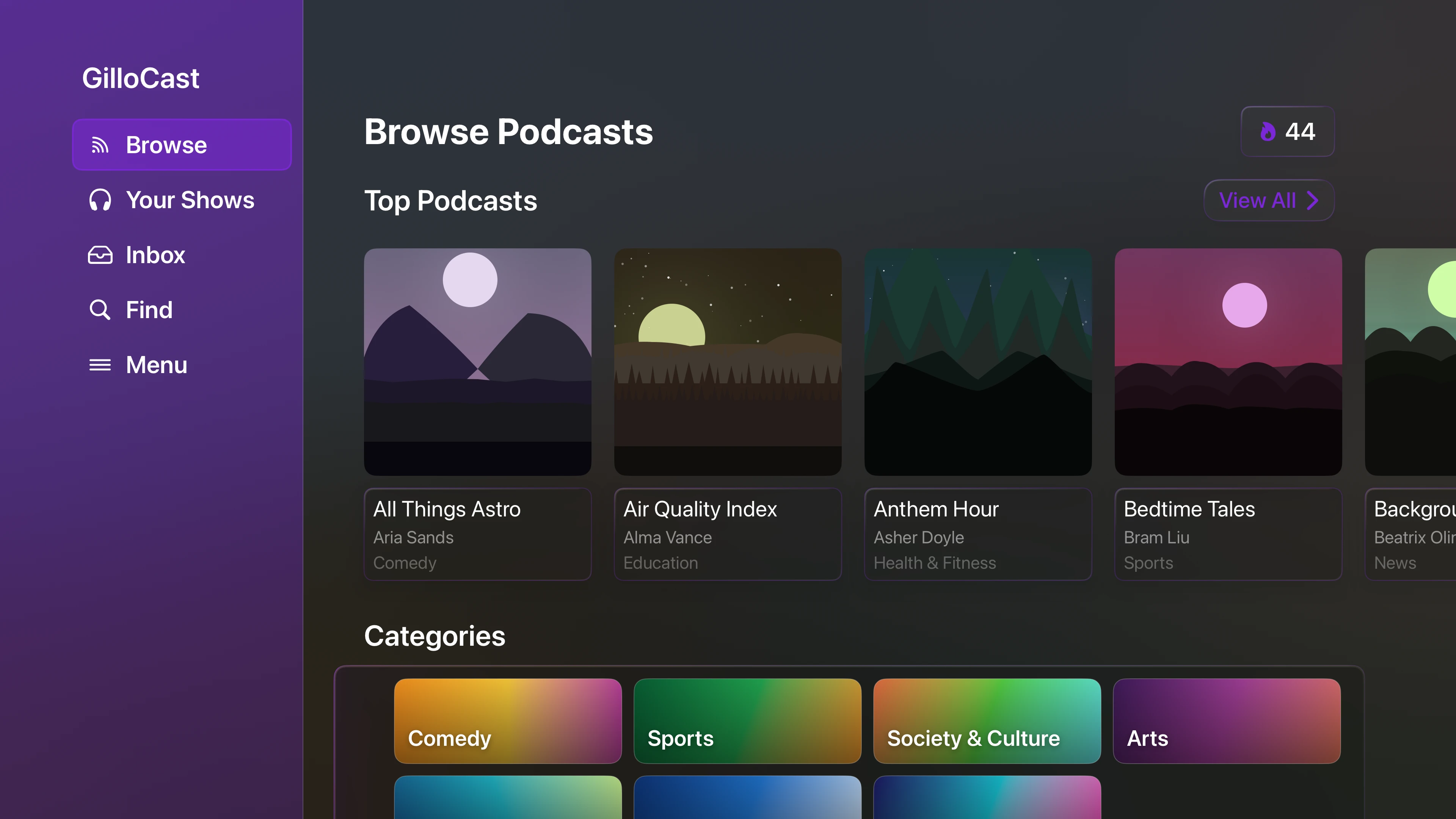 GilloCast on Apple TV: New shows, easier to discover